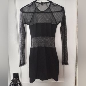 Goth Cut Out Fishnet Mini Dress